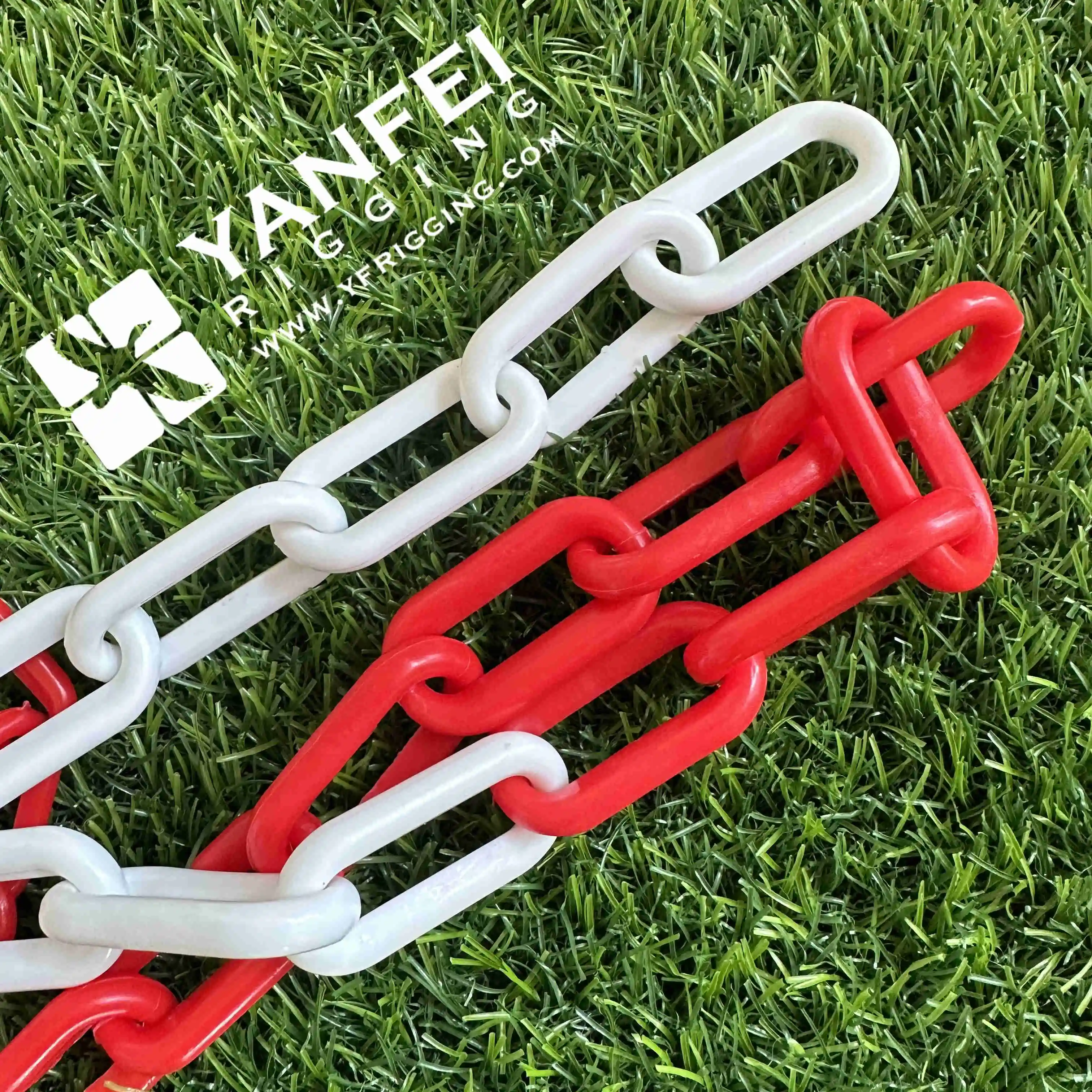 Colorful Traffic Safety Plastic Chain Barrier,  Plastic Link Chain Crowd Control Chain For Warning Purpose
