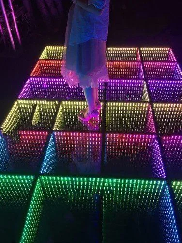 Professional remote DMX LED 3D mirror dance floor for event disco track dance tile wedding Christmas birthday party