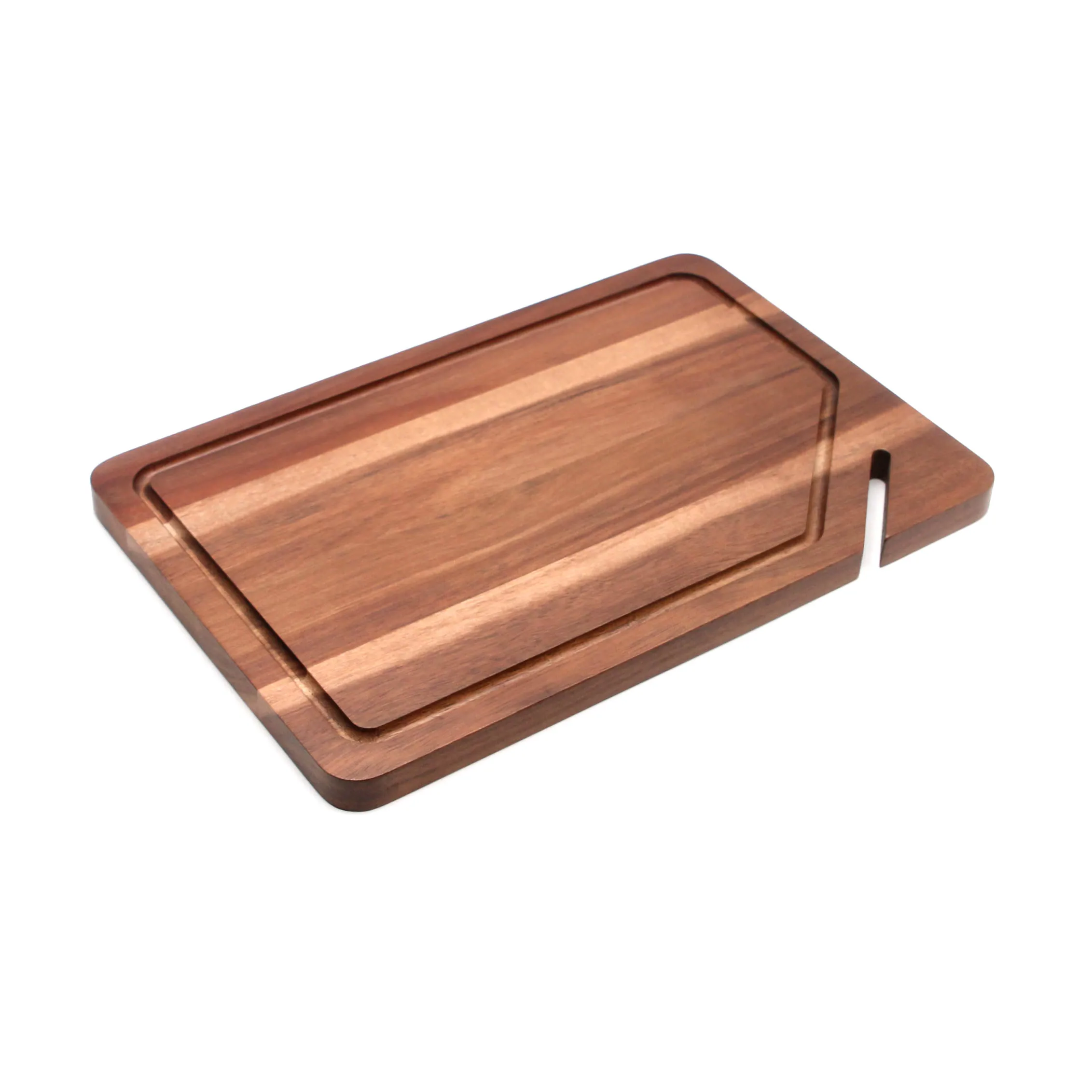 Customized Fruit Vegetable Kitchen Cutting Board Natural Acacia Wood Cutting Board Wooden Chopping Board set with holder