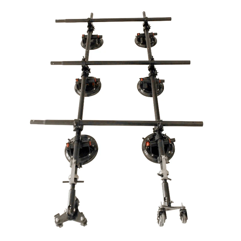 Система для переноски плитки в широкоформатном виде с 8 дюймовыми вакуумными присосками, поперечной штангой и универсальными колесами, инструменты для подъема керамической плитки