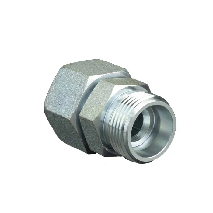 high quality China supplier hydraulic pipe fittings transition joint thread straight hydraulic adapters 2D excavator pipe used