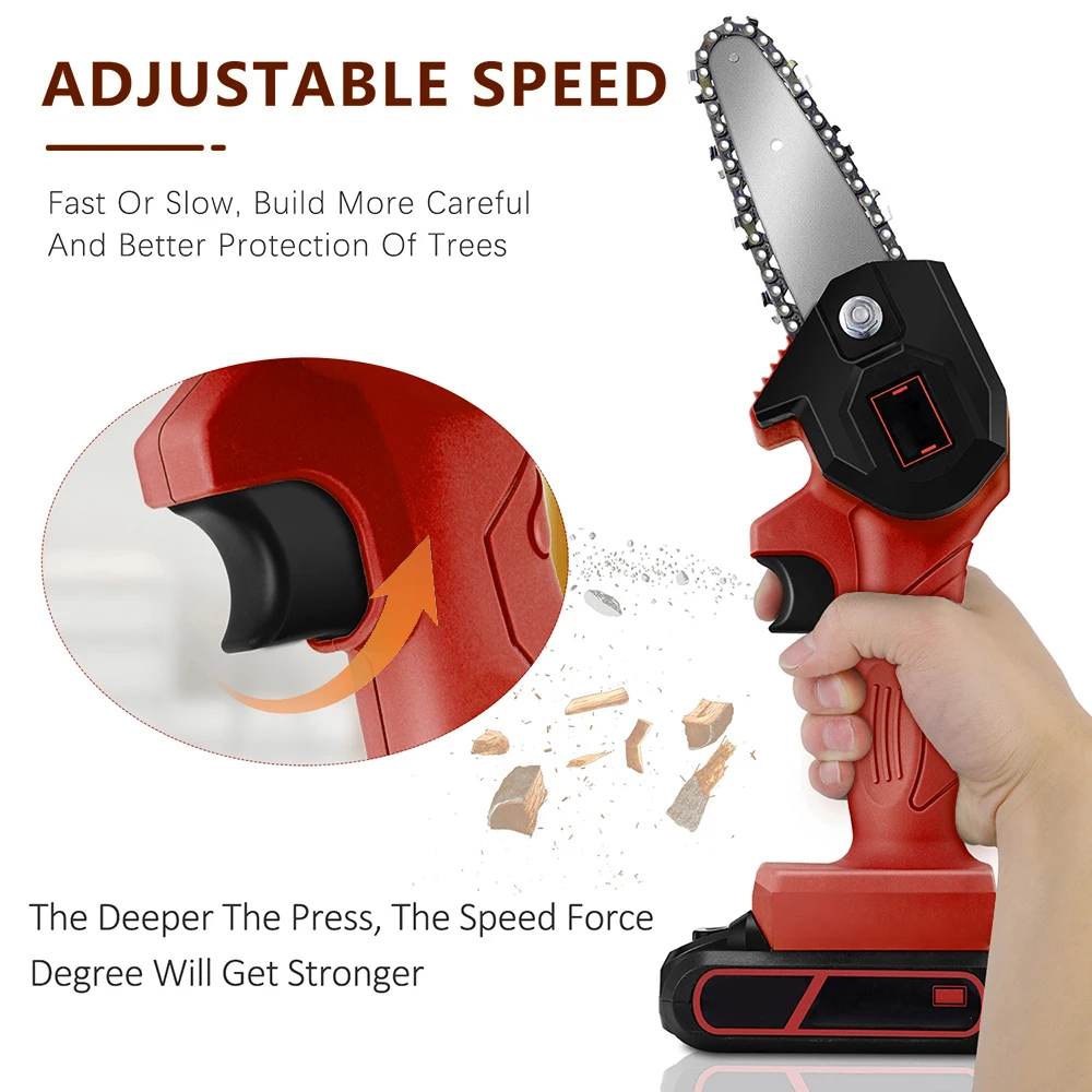 OEM Portable 4 inch Electric Chainsaw Cordless Mini Battery with Brushless Motor Shared battery Chainsaw