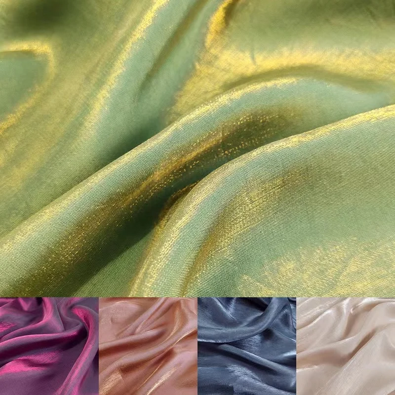shiny 77% spun rayon 23%polyester Sheer Voile Organdy Fabric for Clothing and Decoration