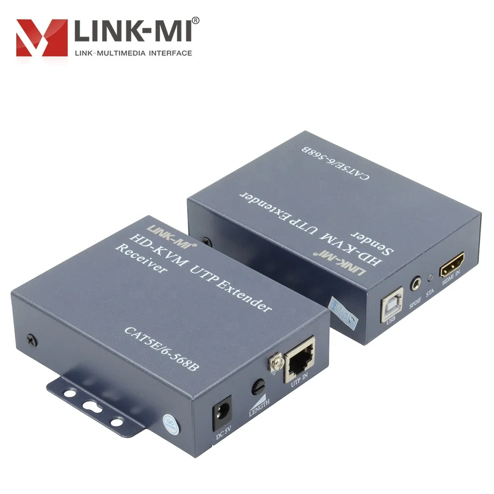 100M/328FT KVM HDMI Extender over Single CAT5e/6 Cable 3D 1920x1080@60HZ USB Mouse and Keyboard HDCP 1.2