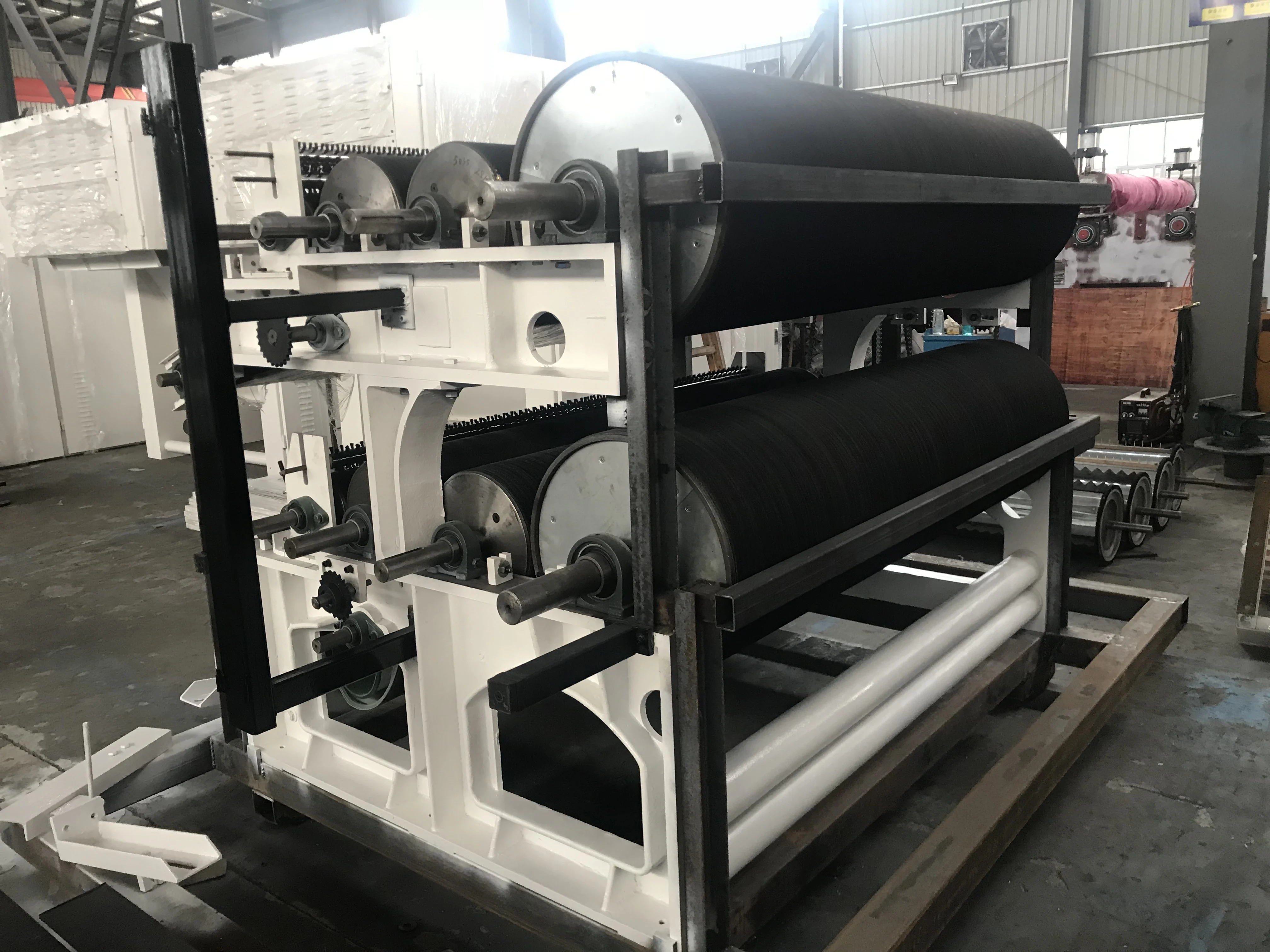 AL-- PET Fiber Nonwoven Double Cylinder Double Doff Carding  Making machine Carpet/Geotextile/Wadding Non woven Machine