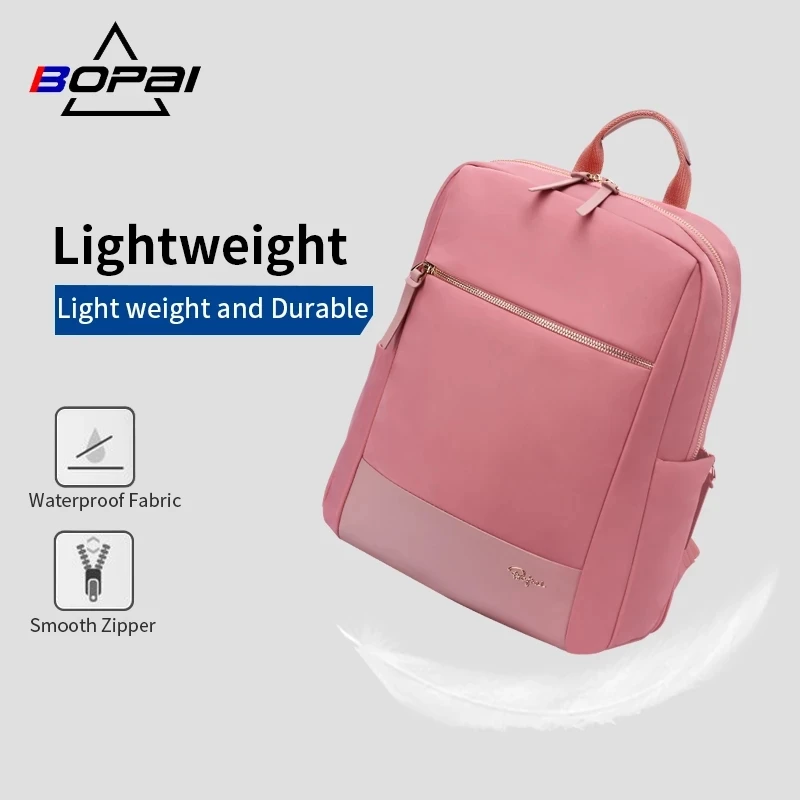  BOPAI korean fashion bag pack for ladies large capacity travel lightweight casual waterproof 14 inch laptop women
