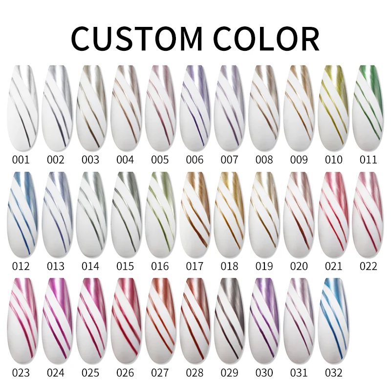 QSHY OEM UV Nail Polish Metallic Gel Liquid Art Paint 1kg Soak-Off Reflective Mirror Silver Chrome Gel Metallic Gel Nail Polish