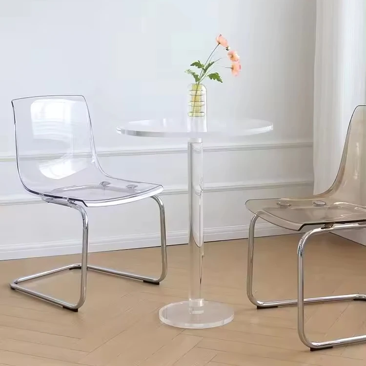 Luxury Small Lucite Salon Table Plexiglass Clear Coffee Table Acrylic Console Side Round Living Room Tables Custom