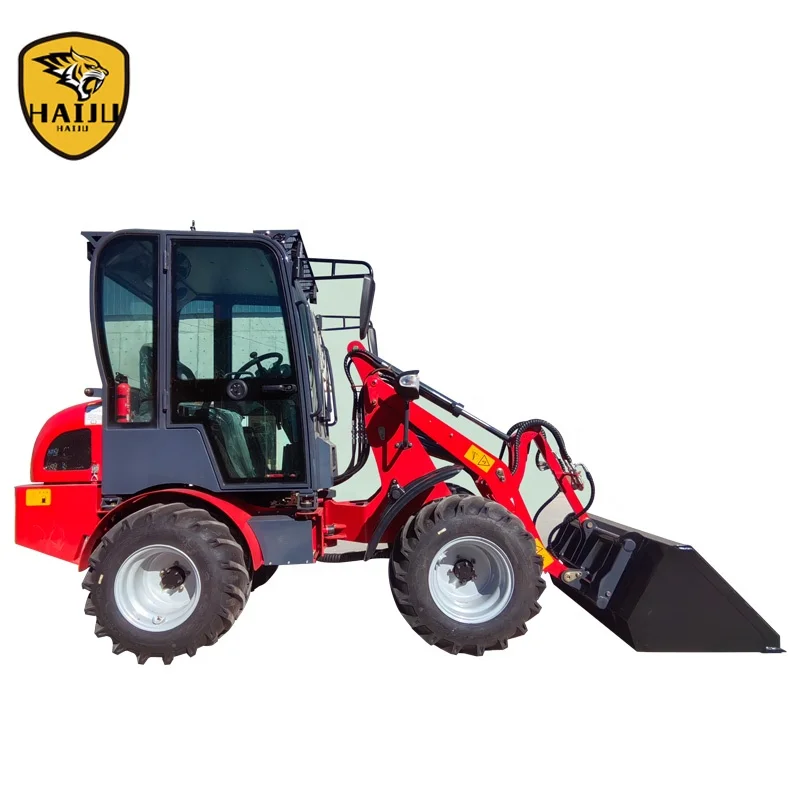 Articulated Small 4 Wheel Drive Mini Wheel Loader CS908 Capactity 800kg With 18.4KW 25HP Perkins 403J-11