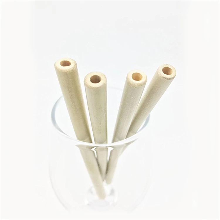 
Hensin Case Natural Craft Reusable Various Uses Laser Impression Logo Bamboo Cane Straw With Pouch 