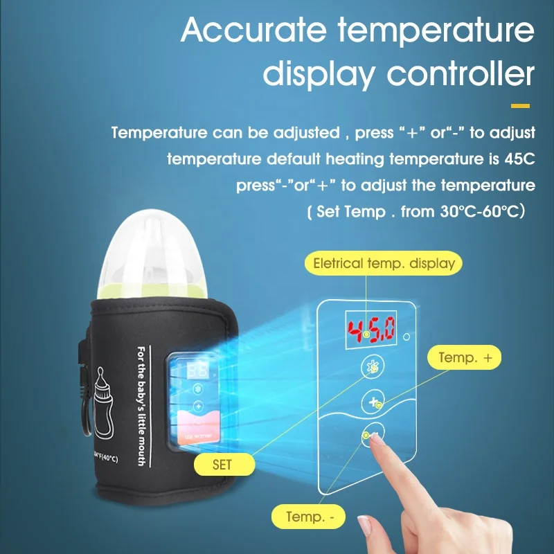 New Arrival  Baby Food Makers Bottle Warmers Travel Milk Warmer Portable USB Heating Baby Bottle Warmer