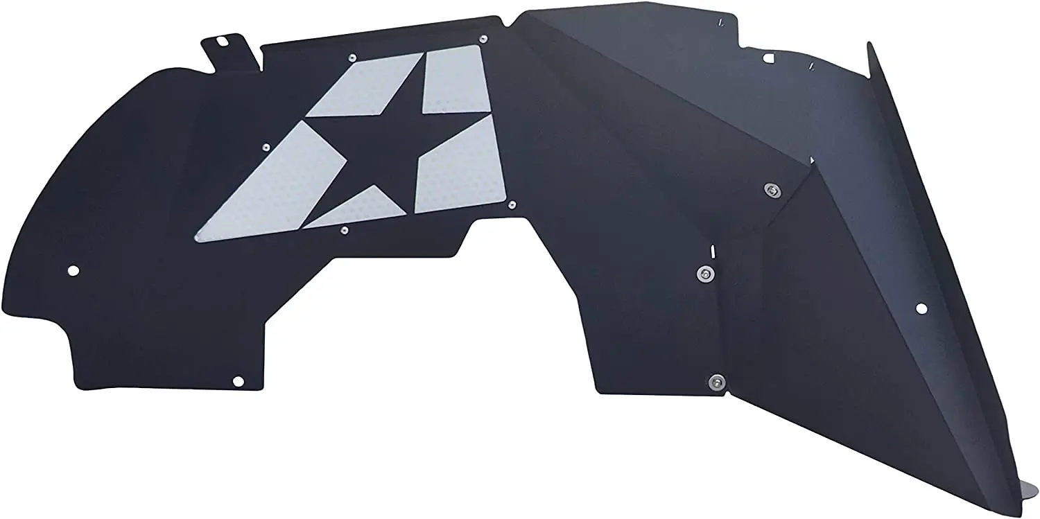 Steel Front Inner Fenders Liner with DIY Trim Plate for Jeep Wrangler JL 4 Doors 2019-2022 Wheel Well Liner