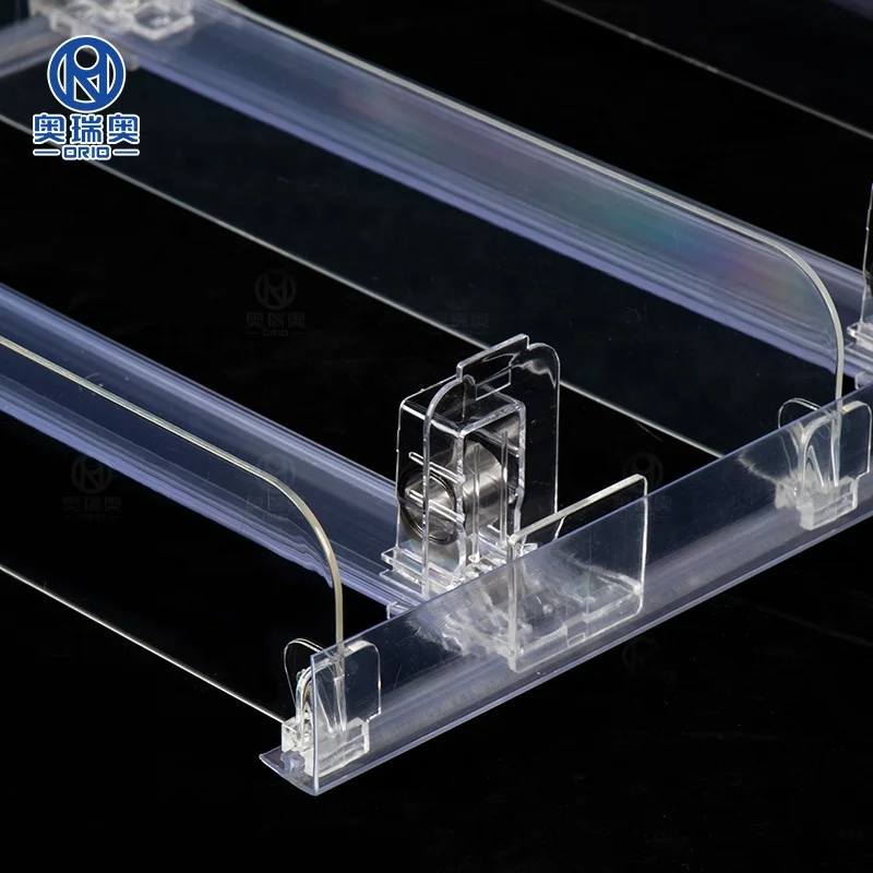 Wholesale Convenience Sale Plastic Shelf Pusher Supermarket Display Shelf Pusher Rack