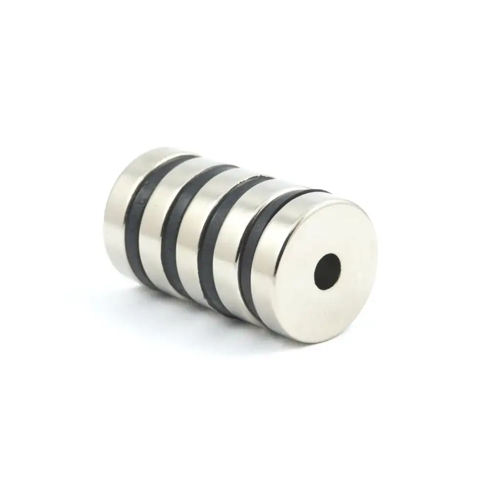 N42 D25.4x6.35x6.35mm Permanent Strong Neo Neodymium NdFeB Rare Earth Speaker Ring Magnet with Hole
