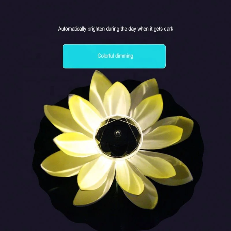 Shingel Lotus Flower Floating Light With Led