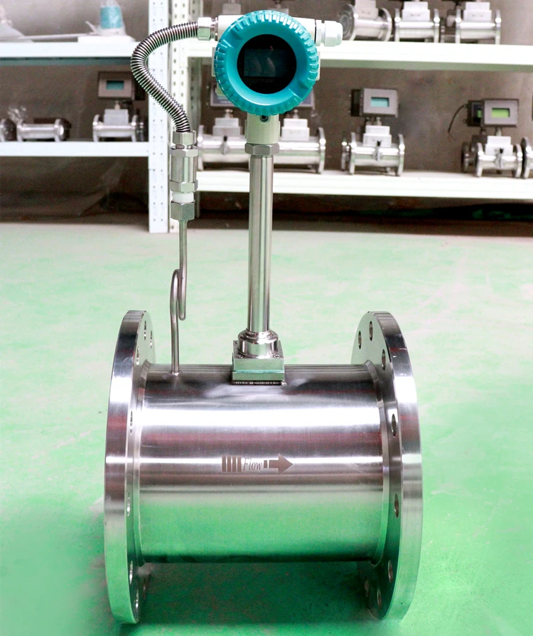 Smart natural gas LPG Ansi High accuracy flowmeter vortex flange type flexible distilled water Air inline flow meter price