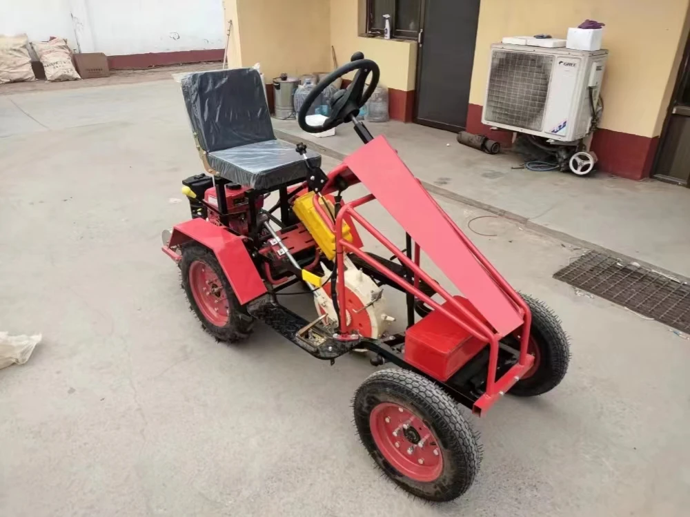 Four wheel drive corn and soybean planter gasoline engine driven household mini planter
