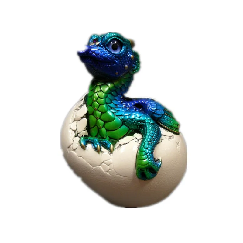 Resin hatching Empress dragon egg baby dragon figure collectible statue