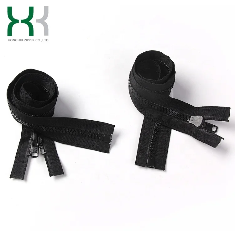 Clothing accessories black diamond plastic fly teeth zipper