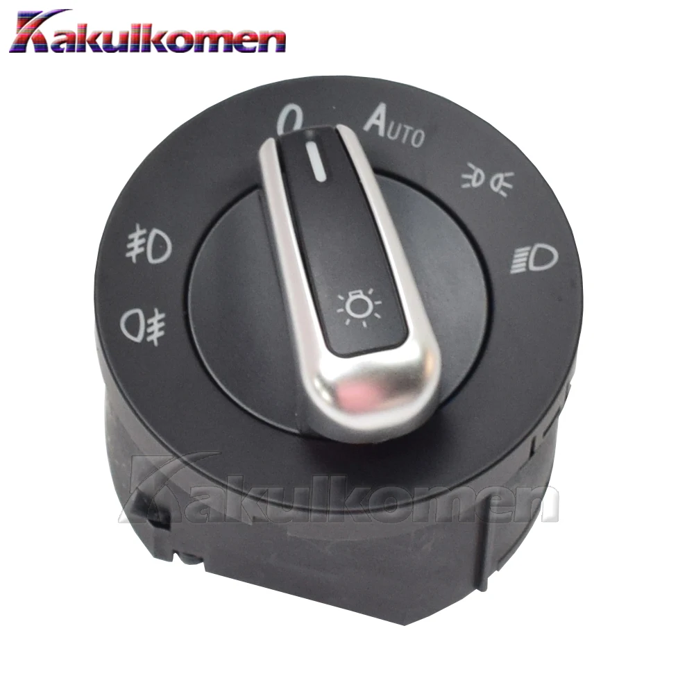 Chrome Headlight Switch Fog Light Control For VW Passat B6 B7 Golf Jetta MK6 MK5 Tiguan SEAT 5ND941431B 5ND959857 5ND959855