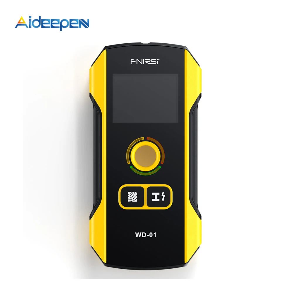 FNIRSI WD-01 Metal Detector Wall Scanner with Newly Designed Positioning Hole for AC Live Cable Wires Metal Wood Stud Find