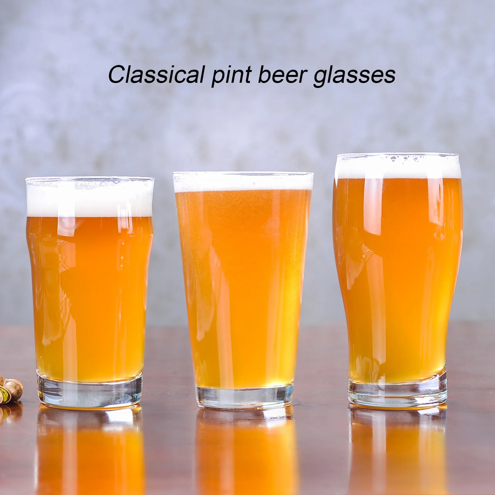 ready to ship 20oz wholesale printed lager weizen IPA pint pilsner craft beer glass