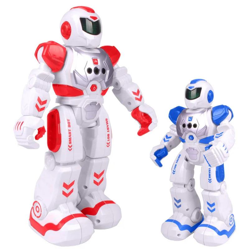 Early Education Smart Walking Robot Toy Mechanical War Police Model Electric Singing Infrared Sensor Kids Remote Cartoon Toy