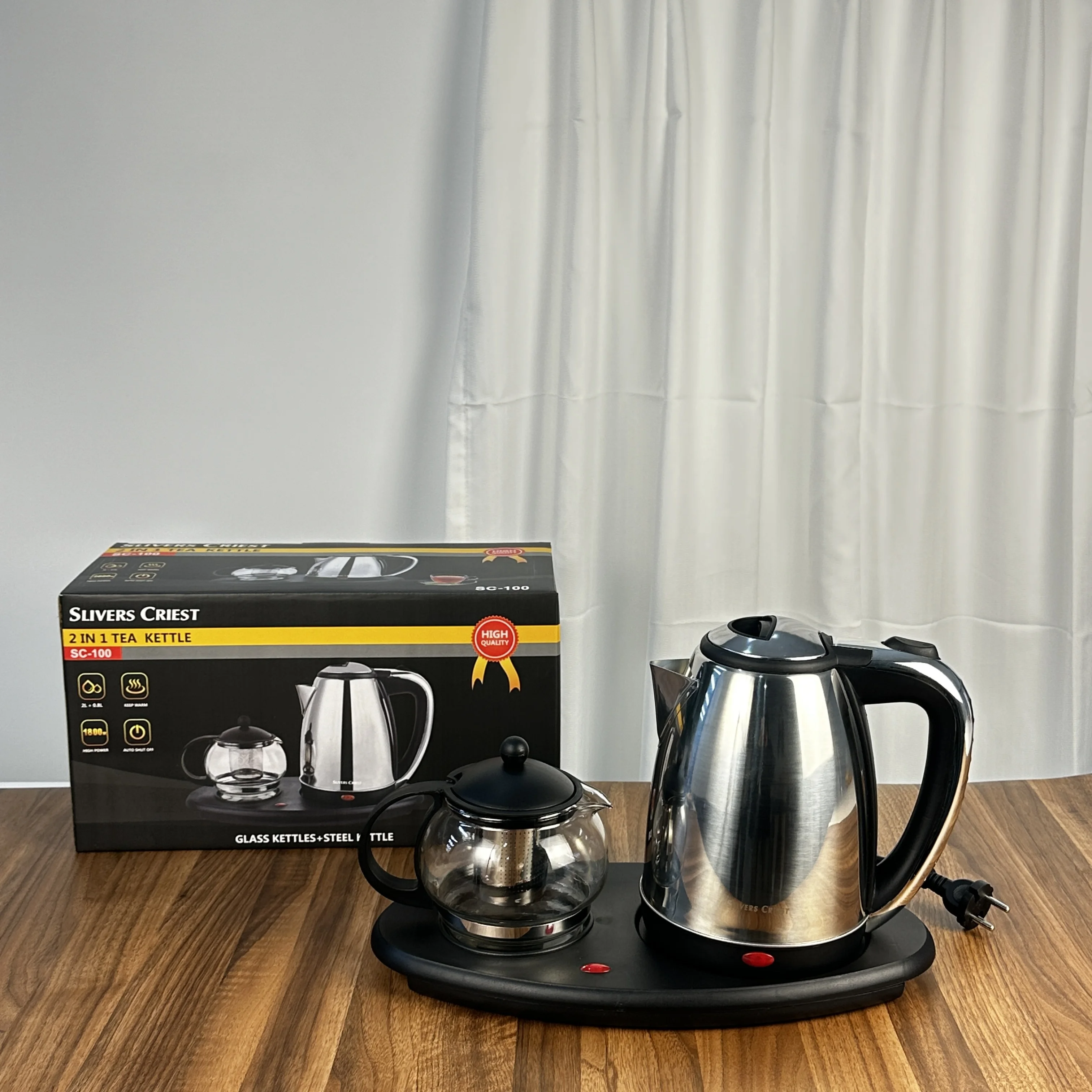 Teapot Electric kettle 2-in-1 kettle Combination teapot and large capacity Turkey electric kettle