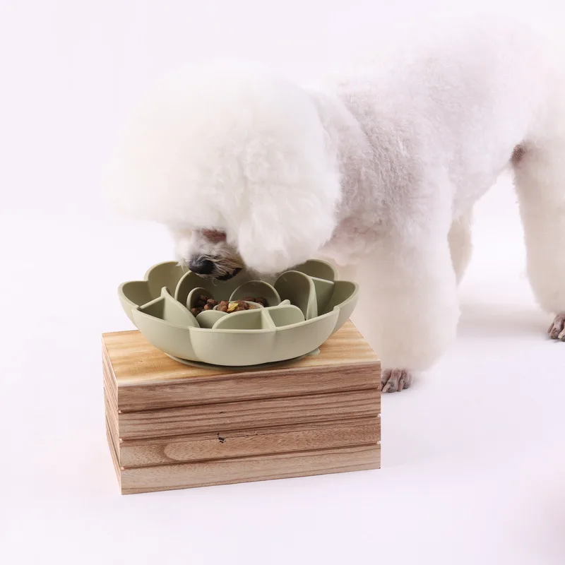 Wholesale Pet Accessories Slow Feeder Dog Bowl Fast Shipping Silicone Non Slip No Choke Dog Slow Food Bowl with Suction