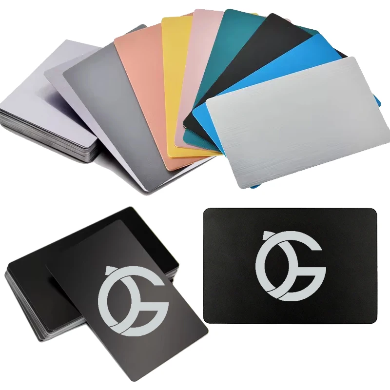 Metal Card Laser Engraving Personalized Sliver Stainless Steel Gold Luxury Metal Custom Laser Engraving Blank Business Cards