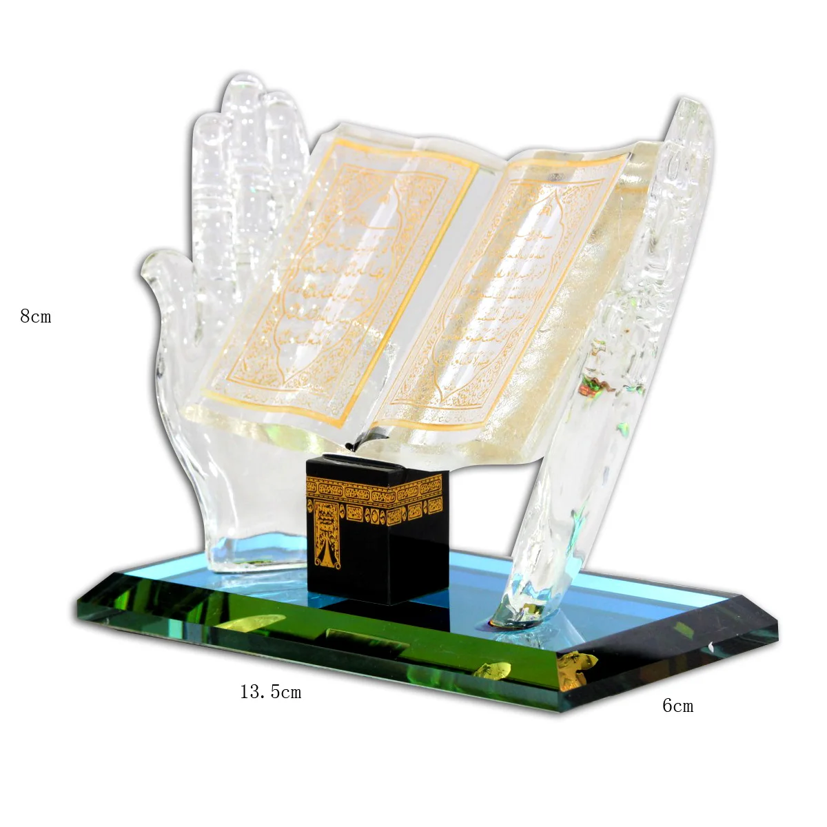 Dropshipping / Spot wholesale / OEM 13.5*8*6cm Holding every chapter of the Koran model Muslim crystal ornaments