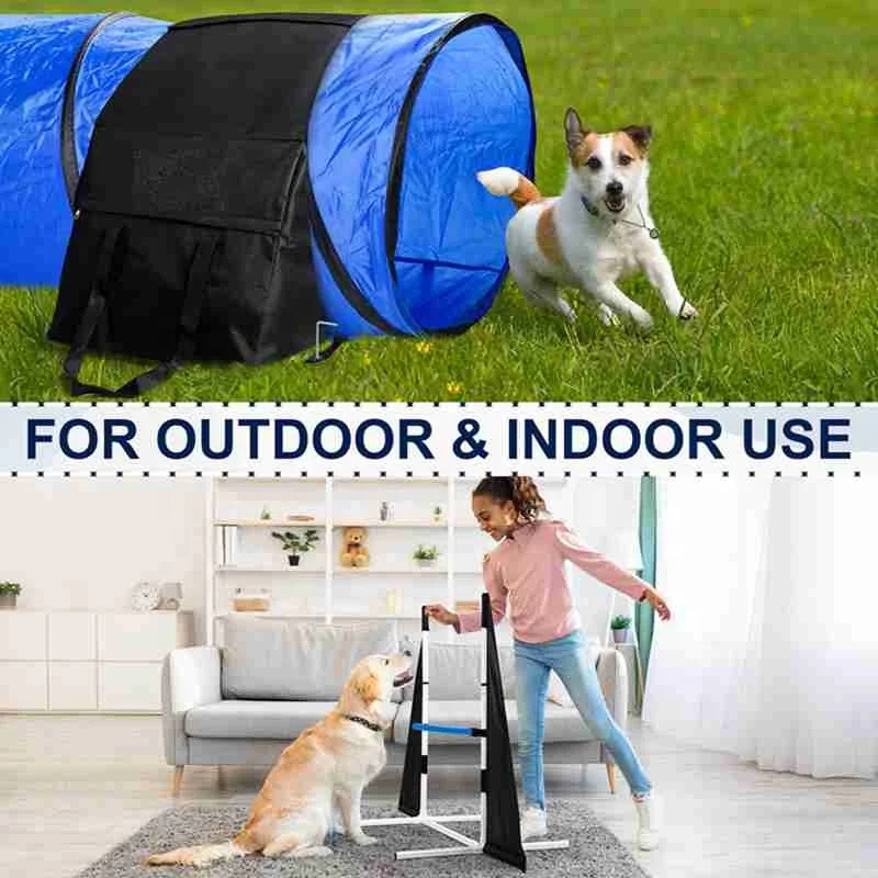 Custom Hot-selling Dog Agility Training Equipment Tunnel Poles Hurdles Exercise Pet Obstacle Course Agility Pet Training Set