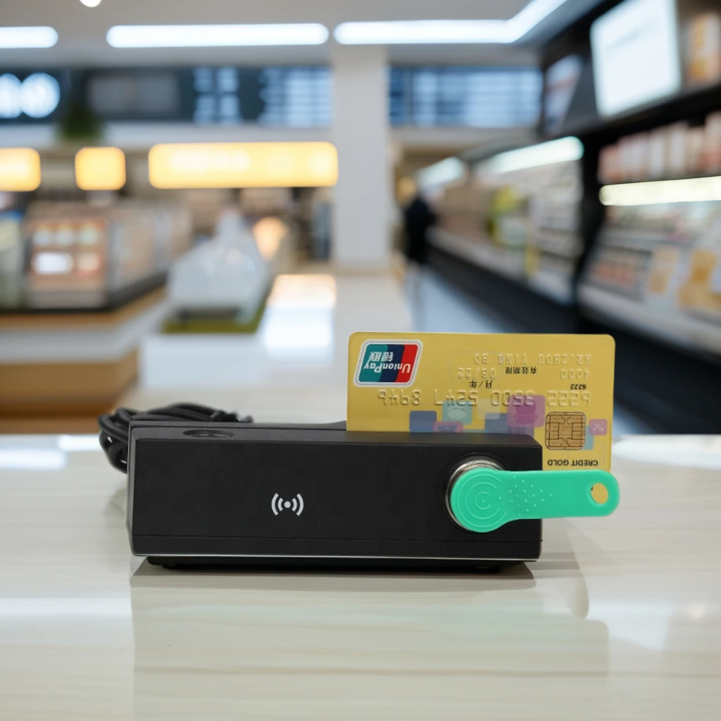 Factory Price Multifunctional USB Card Reader with Magnetic RFID IButton Fingerprint Reader for POS Systems