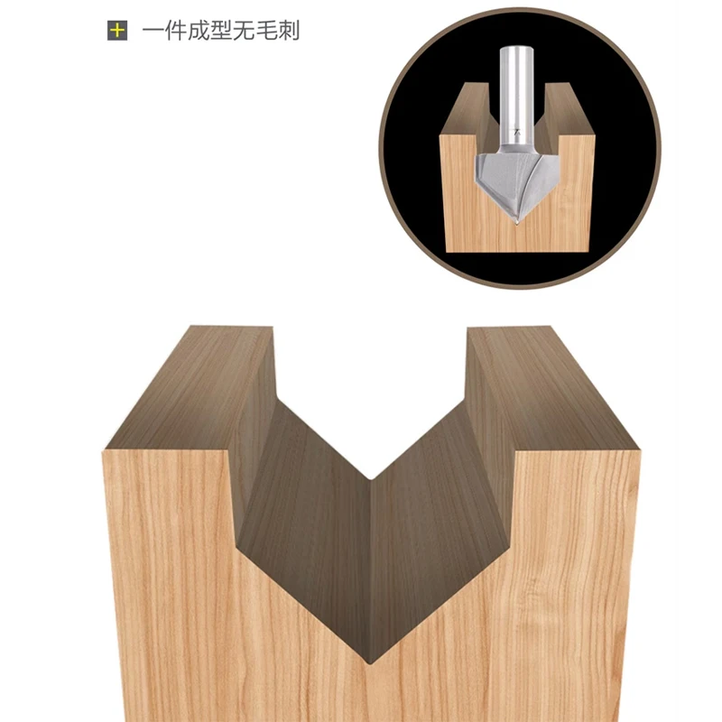 WEIX ACP Panel V Grooving Router Bit Aluminum Sheet Milling Cutter for Cutting Metal