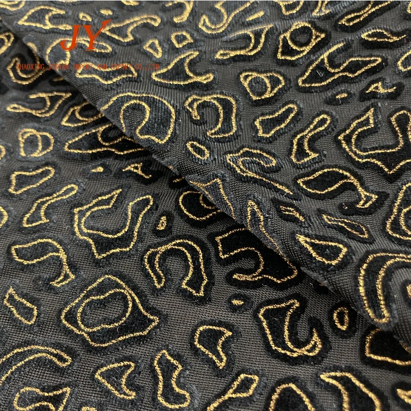 
A0565 New Design Soft shiny foil Velvet Dress Fabric Burnout Silk Velvet Fabric 