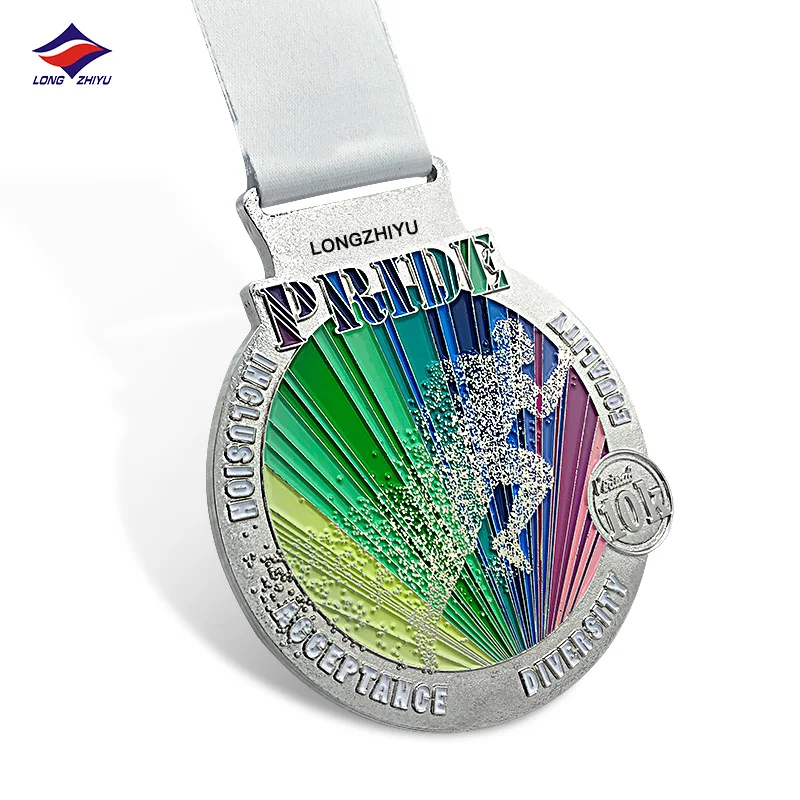 Longzhiyu 14 Years Maker Cartoon Pumpkin Medals Marathon Finisher Medal 10K Color Run Sports Medallion with Higher Quality