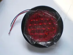 24  Piranha LED 4 Inch Round RV Tail Light for Truck Trailer Van Lorry Stop Turn Tail Combination Lights With rubber grommet