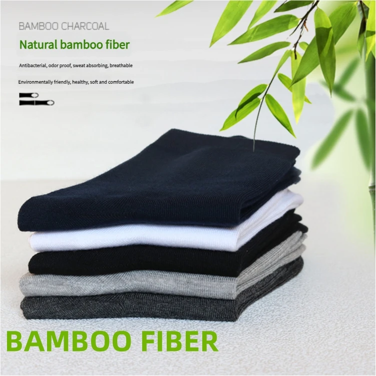 Wholesale Attractive Design Sweat Absorption Soft Comfortable Green Trade Bamboo Charcoal Socks