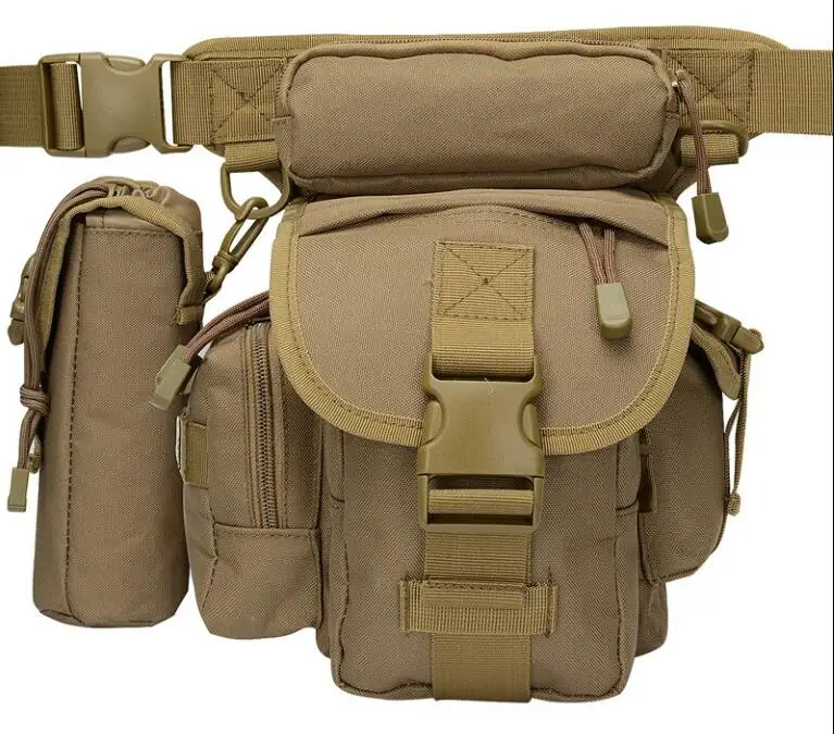 Amazon Hot Sale Military Water Bottle Pouch Travel Cycling Hiking Waist Packs Tactical Molle Drop Leg Bag