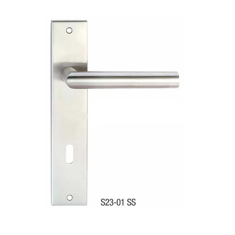 high quality stainless steel 304 level door handles locks on rose and with rosette S23-01 SS