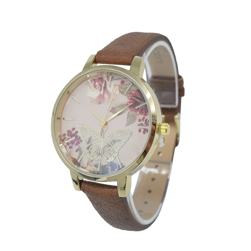 Luxury Women Bracelet Watches Set Custom Dial Ladies Elegant Leather Strap Watch