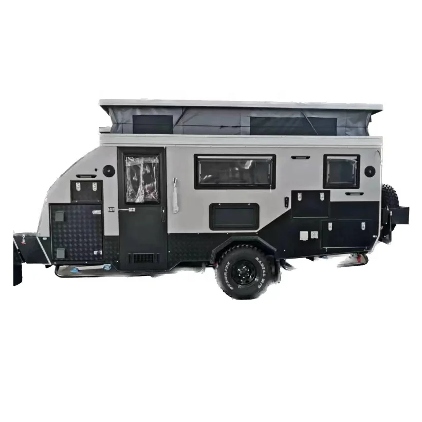 4 people size double bunks inside shower off road camper caravans