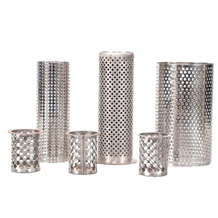 Drying Lab Use or Oil Strainer for a Pump Use Stainless Steel Mesh Screen Filtering Cylinder Tube Round Strainer