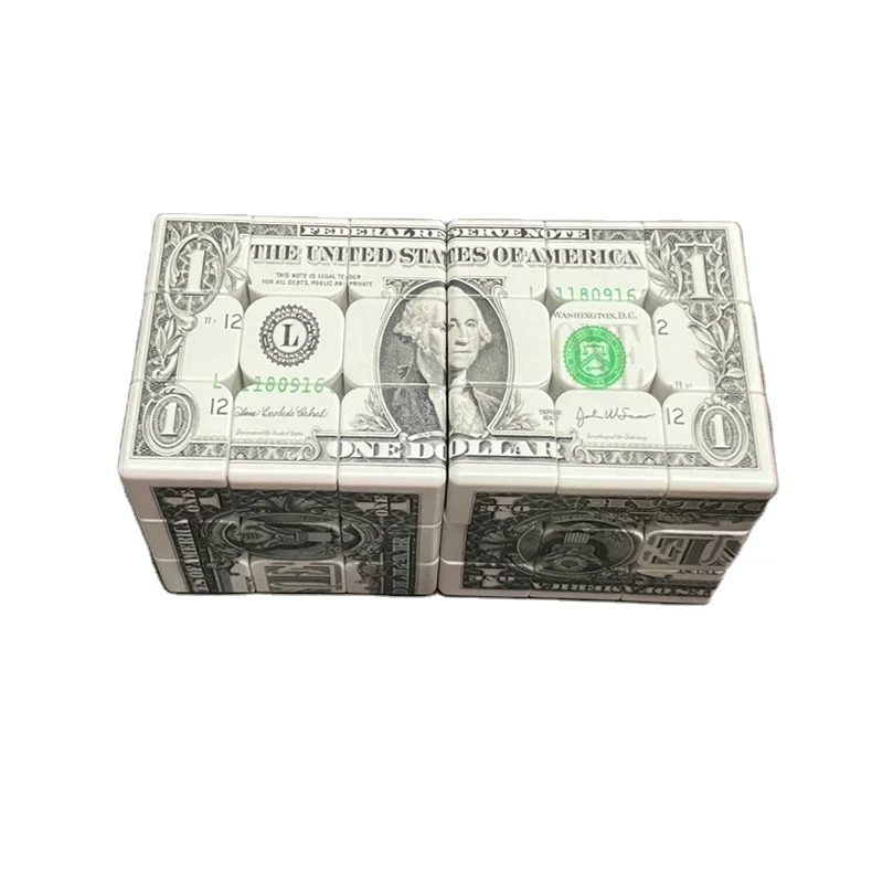 ONE DOLLAR Custom Logo Photo 3x3x3 Educational Speed Puzzle Cube Decompression Toys National Flag Magic Cube