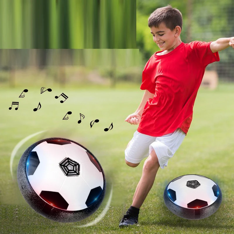 Big size Kids Plastic air power interactive Disk Floating Football Hover Soccer Drifting football game Ball toy