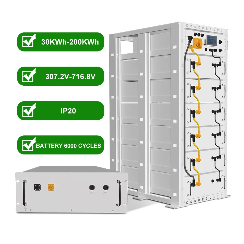 High Voltage Battery Storage Packs Hybrid Hv 100ah 206ah 280ah 30kwh 100kwh 150kwh High Voltage Rack 307-716v Solar Home Battery