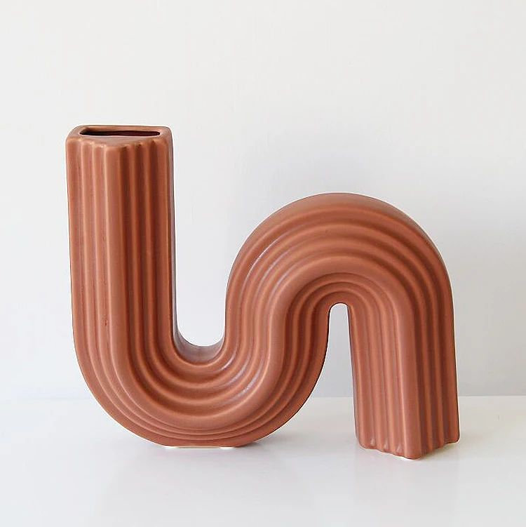 Nordic modern minimalist creative decorative home space decor geometric unique abstract designers ceramic& porcelain vases