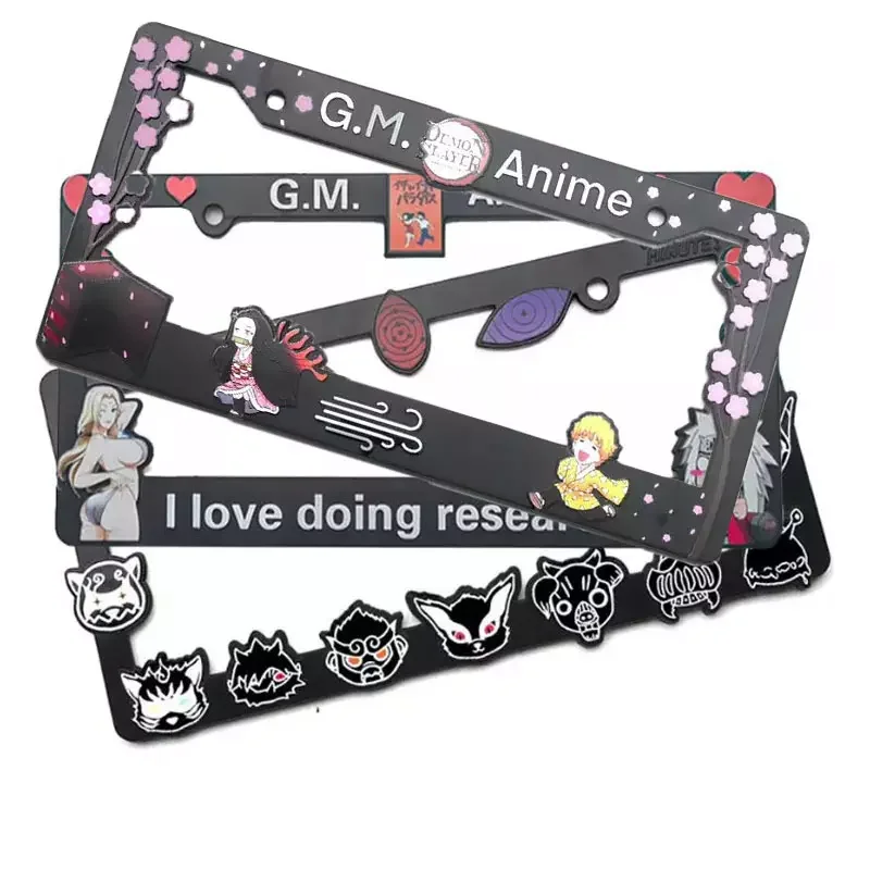 USA Customized Logo Plastic Car License Plate Frame Sublimation License Plate Frame  Metal Car Plate Cover Wholesale