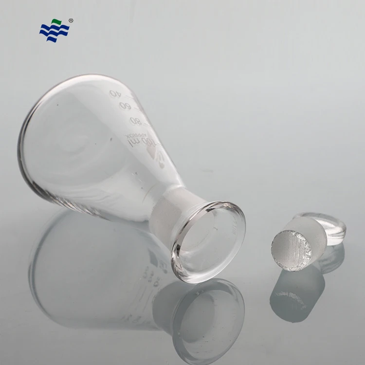 Laboratory Conical Flat Bottom Flask With Stopper