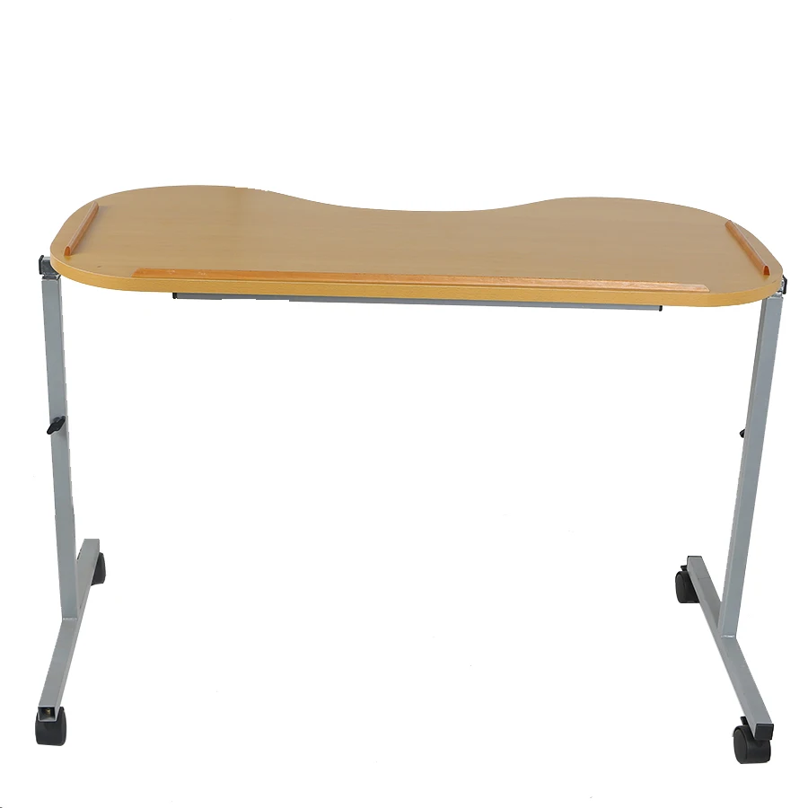 UZLQ-070002 Medical Food Table for Hospital Bed, Adjustable Hospital Overbed Table with Wheels CE/ISO9001 90-110cm 71-79cm 100kg